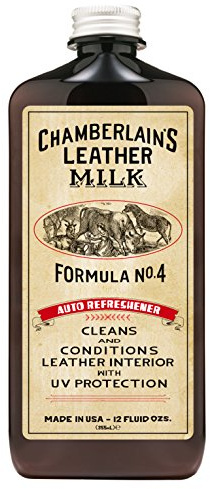 Chamberlain's Leather Milk Formula No. 4 - All-Natural Non-Toxic Auto Refreshener Made in the USA - 2 0.35 L