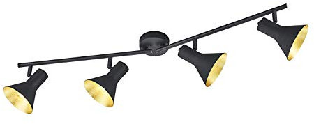 RL LIVE YOUR LIGHT Reality Leuchten R80164002 Spotleuchte, Metall, schwarz/gold