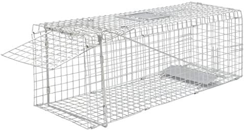 vidaXL Lebendfalle, Rattenfalle mit Griff Einzeltür, Mausefalle Tierfalle Tierfreundlich, Kastenfalle Falle für Kleintiere, Verzinkt