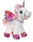 BARRADO Plüsch Geflügeltes Einhorn Stehend (Weiß/Rosa, 34cm)