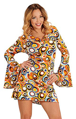 Widmann, adult costume, the 70s groovy style | Groovy style with circular pattern and trumpet sleeves, costume for carnival, festivals and theme parties