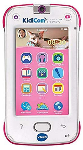 VTech – KidiCom Max Rose – Smartphone pour Enfant évolutif, Ultra résistant, sécurisé, avec Appareil Photo intégré – Version FR