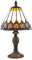Art Deco Tiffany Glass Table Lamp with Amber Shade by Haysoms