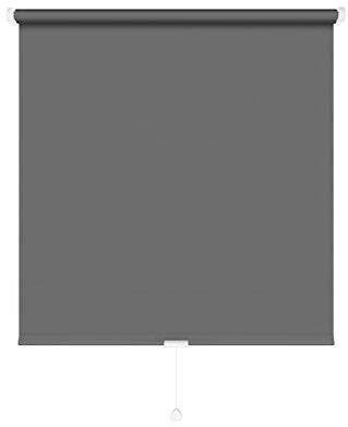 JalousieCrew Springrollo Classic Mittelzugrollo Schnapprollo Rollo anthrazit dunkel grau - Breite 60-220 cm Länge 180 cm und 230 cm Blickdicht Blickschutz (210 x 180 cm)