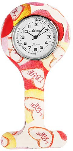 Adrina Unisex – Uhr Krankenschwesteruhr Ansteckuhr Revers Analog Quarz 4100008-005