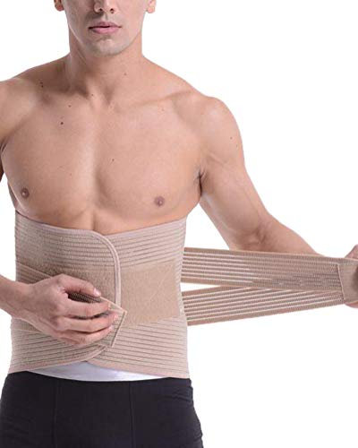 Bauchweggürtel Bauchgürtel, Taille Trimmer Sport Powergürtel Waisttrainer, Schwitzgürtel, Hot Sauna Belt, Bauch Fett Weg Gürtel, Bauchgurt für Damen und Männer Korsett Gürtel Fitnessgürtel Khaki L