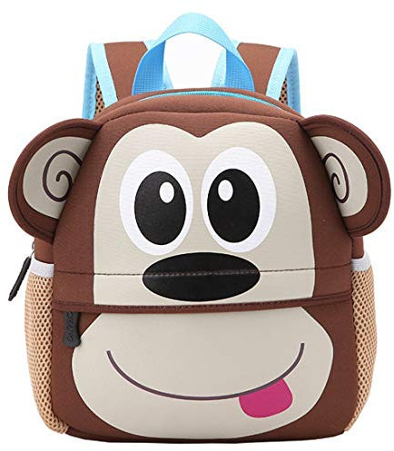 BAIGIO Kinderrucksack Wasserdichter Kinder Mini Schulrucksack Affe Kinderrucksack Jungen Mädchen Kleinkind Kinder Schule Tasche mit Tier Design (AFFE, S)