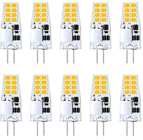 Klighten 10er Pack G4 LED Lampe 3W Warmweiß 3000K, Nicht Dimmbar | AC/DC 12V, 360° Abstrahlwinkel, G4 LED Leuchtmittel für Deckenleuchte, Kronleuchter