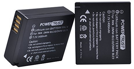 PowerTrust 2-Pack DMW-BLG10 DMW-BLE9 DMW-BLG10E Battery for Panasonic DC-TZ90 DMC-TZ100 DMC-GX7 DMC-TZ80 DC-LX100 II, DMC-GX7 DMC-GF6 DMC-GX80 DC-GX9 DMC-TZ101