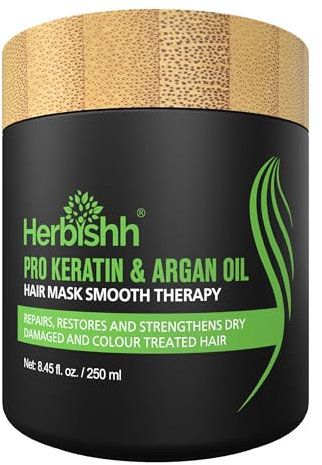 Herbishh Argan-Haarmaske – Tiefenpflege und Feuchtigkeit für gesünder aussehendes Haar bei sehr trockenem, schwachem und gestresstem Haar (250)