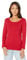Tommy Hilfiger Women's Solid Scoop-Neck Long-Sleeve Top T-Shirt, Chili Pepper, M