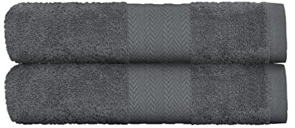 Victorio & Lucchino Juego de Toallas 100% Algodón - 2 Toallas Baño Ducha 70x140cm - Color Gris Oscuro