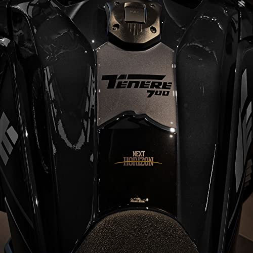 Resin Bike Aufkleber für Motorrad Kompatibel mit Yamaha Tenere 700 2023 2022 Neutral Metall. Tankabdeckung vor Stößen und Kratzern. 3D-Harzklebstoff - Stickers - Made in Italy