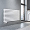 SONNI Design Heizkörper mit Multiblock 593x1200mm Weiß Doppellagig Horizontal Paneelheizkörper Seitenanschluss Badheizkörper