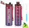 MYFOREST 700ml Tritan Trinkflasche, großer Auslauf für großer Schluck/abnehmbarer für klein Trinken, Kratzfester Zeitmarker für motivierende Flüssigkeitszufuhr, sturzfest/BPA-frei Wasserflasche