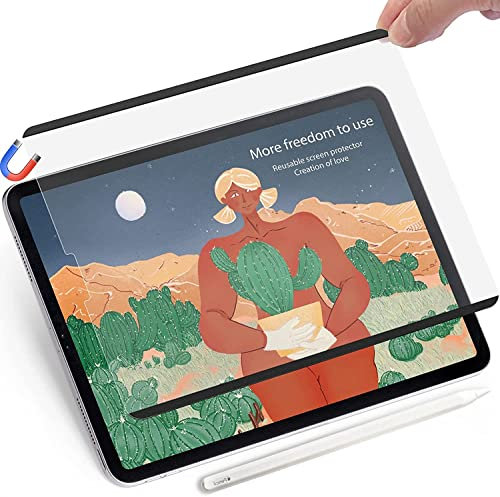 QYiiD 2 Stück Magnetischer Papier Schutzfolie für Schutzfolie für iPad Mini 7(A17 Pro 2024) & Mini 6 (8.3 Inch, 2021), Wiederverwendbar Magnetisch Matt Papierfolie Schutzfolie zum Zeichnen, Schreiben