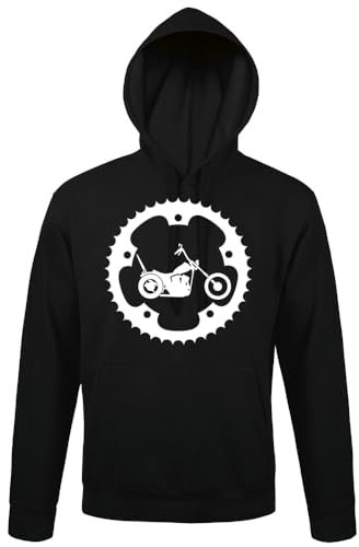 shirt84 Chainring Chopper Men's Hoodie, black, XXXXL