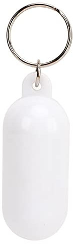 Bewinner Schwimmender Schlüsselanhänger in Pillenform - Kunststoff Bootsschlüssel für Bootfahren, Angeln, Kajakfahren, Surfen, Segeln (Weiss)