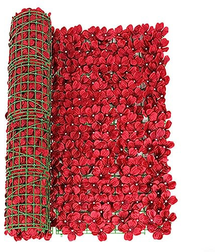 Brise-vue pour balcon avec feuilles de cerisier artificielles, 1 x 0,5 m, panneau de haie, clôture brise-vue pour jardin, balcon, décoration extérieure