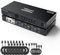 TESmart KVM Switch - Dual Monitor DisplayPort 4 Port USB3.0, 4x2 KVM Switches for 4 Computers, UHD 4K@60Hz, L/R Port, Hotkey, Dolby Vision, EDID, PC Monitor Switch with Input Cables