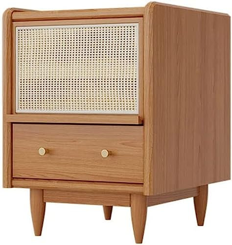SilteD Nachttischmöbel Holz Nachttisch Schrank Japanischer Stil Aufbewahrungsschrank Wohnzimmer Schlafzimmer Nachttisch Schrank Schubladenregal Nachttisch Present