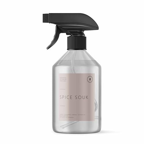 BOHORIA Ambientador en spray para habitación con aroma fresco a lavandería, fragancia estimulante y fresca para el hogar para una experiencia de aroma única, 500 ml (Spice Souk, 500 ml)