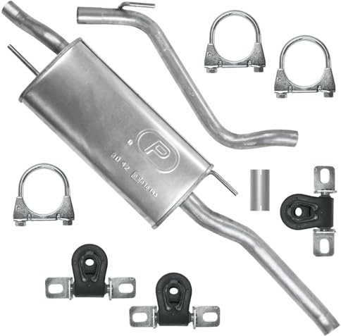 Polmo Schalldämpferset Auspuff Endtopf für Golf 3 III 1993-04/1999 1.4 1.6 1.8 1.9 D Kombi