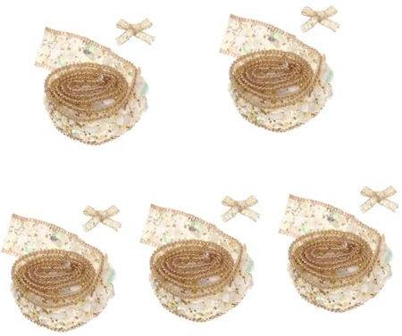 Lurrose 5rollen Dekoratives Strassband Selbstklebendes Rhinestone-ribbon Für Kleidung Und Bastelprojekte Mit Glitzer Für Hochzeiten Kostüme Und Kreative Dekorationen