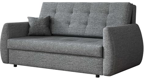 Mirjan24 Sofa Viva Art III mit Schlaffunktion, 3 Sitzer Polstersofa mit Bettkasten inkl. Kissen, Schlafsofa, Bettsofa, Sofagarnitur, Farbauswahl, Wohnlandschaft (Aragon 93)