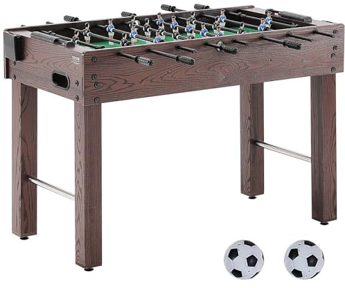VEVOR Kickertisch, 48-Zoll-Kickertisch in Standardgröße, Indoor-Kickertisch in Voller Größe für Zuhause, Familie und Spielzimmer, Fußball mit Kickertisch-Set, inklusive 2 Bällen und 2 Getränkehaltern