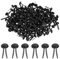 PATIKIL 100 Pcs Attaches Rapides en Laiton pour Papier Broches Divisées Pastel Mini Clous Métalliques à Tête Ronde Plaqués pour l'Artisanat, le Scrapbooking DIY, Noir, 8 x 15 mm