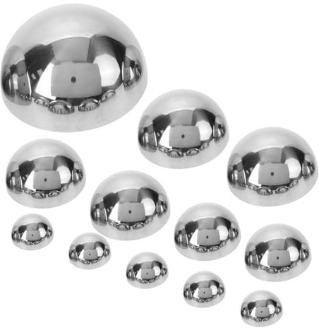 PAMINGONO 12stücke Halbkugel Spiegel Für Garten Reflektierende Gartenkugel Aus Edelstahl Gartenhalbkugel Als Und Dekoration Spiegelkugel Für Outdoor Und DIY Projekte