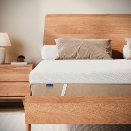 NewentorLife Kingsize Medium Firm Mattress Topper with Washable Cover OEKO-TEX & CertiPUR-US Certified