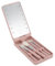 Travel Makeup Brush Set, Foundation Powder Concealers Eye Shadows Makeup Set with LED Light Mirror, Cosmetic Brushes Kit Rotatable Foldable LED Mirror for Home Dormitory Travel