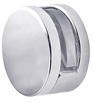 Pince à verre Connecteur pour verre Pinces à verre rondes en alliage de Zinc, 8 pièces, 22mm/27mm, for miroir de salle de bains, Clips serrés, quincaillerie de porte(27mm)