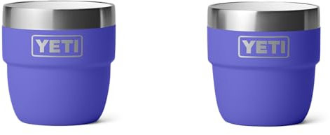 YETI Rambler Espresso Cup, Vacuum Insulated Stainless Steel Stackable Cup, Ultramarine Violet, 2 Pack 4 oz (118 ml)