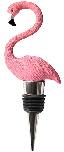 1 Pcs Funny Flamingo Wine Stopper for Women Men Flamingo Gift Party Decor Wine Stoppers Decorative Rubber Wine Stoppers Champagne Bottle Stopper Sparking Wine Bottle Sealer