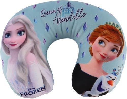 TATAWAY Reisekissen Frozen Ice Weiche und Bequeme Nackenstütze mit Disney Frozen Design, perfekt für Kinder im Auto oder Flugzeug