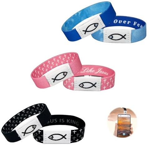 Zernblend 3 Stück Armband mit Bibelversen für jeden Tag, Christliches Jesus-Armband mit NFC-Scan, Christliches band Mit Bibelvers
