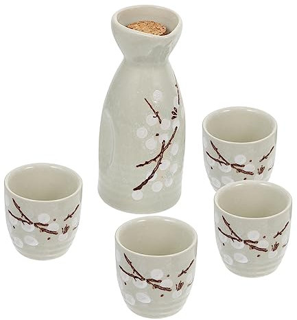 Cabilock Keramik-Sake-Tasse Im Japanischen Stil Trinkset Mit Schnapsbecher Und Sake-behälter Aufbewahrungshalter Für Viele Anlässe