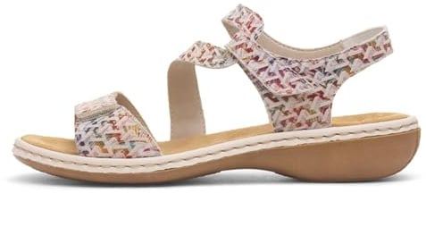 Rieker Antistress Womens Multi Leather Sandal - Size 4 - Multicolour