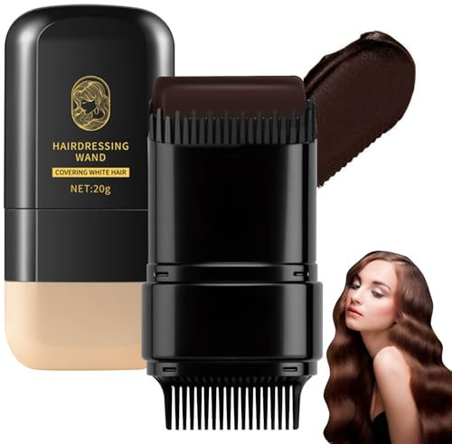 Vibbang Hair Dye Comb, Peine Cabello Tinte, Tinte de Pelo 2 en 1 en Barra y Peine, Tinte de Pelo con Peine Seguro y Cómodo, Cubre Canas, Cepillo para Retoques de Cabello, Aplicador Portátil (A)