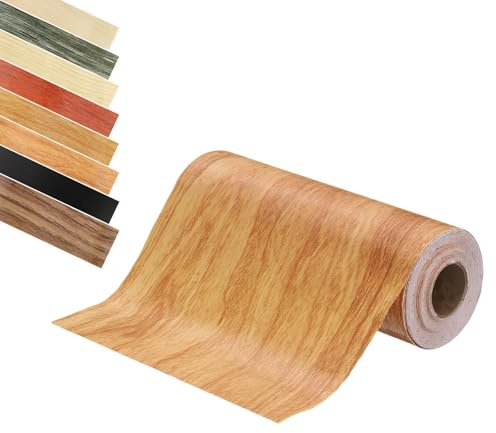 QUARKZMAN Holzoptik Klebeband, 12 cm x 10 m Selbstklebend Holzmaserung Reparaturband, Realistische Möbelkantenband, Wasserdicht, für Wand, Tür, Sockelleisten Böden, Möbel Holz
