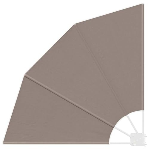 Xhnifbn Brise-vue pour balcon - Taupe - 115 x 115 cm - Pliable - En polyester résistant aux intempéries - Avec 3 niveaux de réglage de la hauteur - Pour balcon, jardin et terrasse - Design moderne et