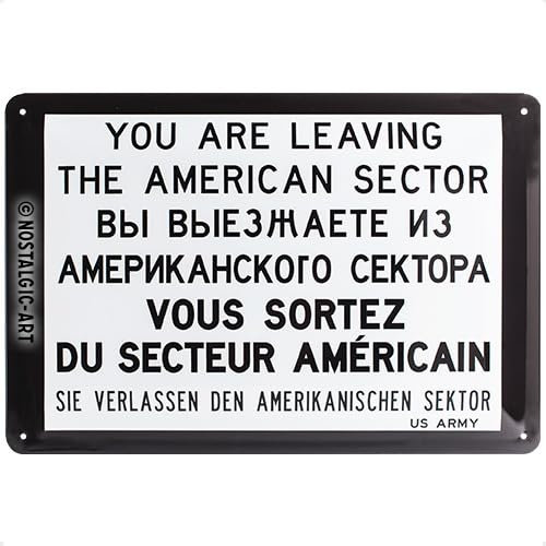 Nostalgic-Art Retro Blechschild, 20 x 30 cm, You are leaving – Souvenir & Geschenk-Idee, aus Metall, Vintage Design, Blechschilder Sprüche