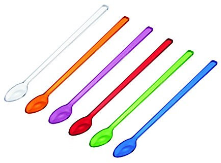 Fratelli Guzzini Happy Hour Set 6 Cucchiaini Cocktail, Multicolore, 20x0.02x0.02 cm, 6 unità