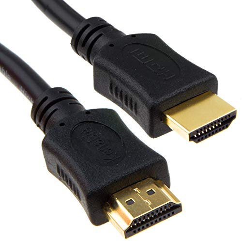 kenable GOLD - Cable HDMI de alta velocidad 1080p HD para TV, 2 m, color negro