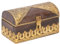 GURU SHOP Rustikale Halbrunde Kleine Schatztruhe, Holzschachtel, Schmuck Dose - Modell 1, Braun, 6,6x12,5x7,5 cm, Dosen, Boxen & Schatullen