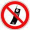 H.Klar Aufkleber Handy benutzen verboten 200mm