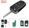 ePathChina Black 3 Button Keyless Uncut Flip Remote Key Fob with ID46 Chip for Astra J, Corsa E, Insignia, Zafira C (2009-2016)